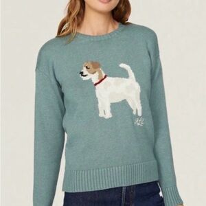 Ralph Lauren Light Blue Sweater with Dog Design